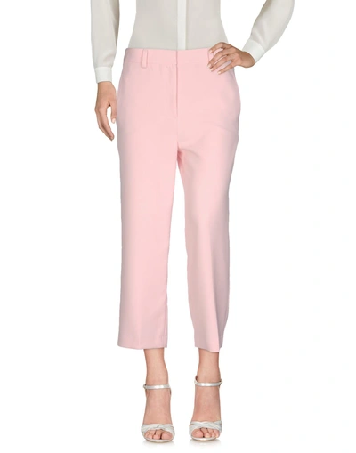 Shop Atos Lombardini Cropped Pants & Culottes In Pink