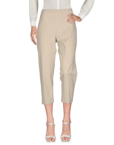 Shop Elie Tahari Cropped Pants & Culottes In Light Grey