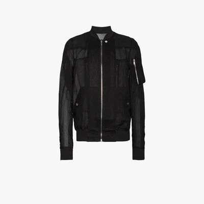 Shop Adidas Originals Rick Owens Ma-1s Bomber Jacket In Black