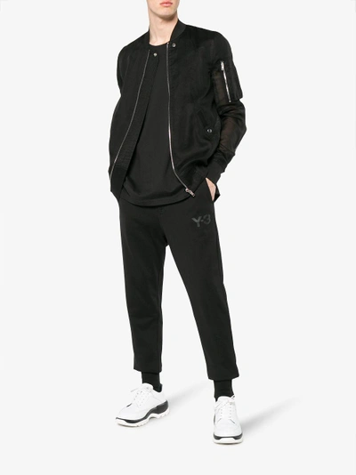 Shop Adidas Originals Rick Owens Ma-1s Bomber Jacket In Black