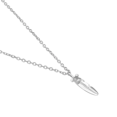 Shop Medicom X Jam Home Made Small Feather Necklace In Silver