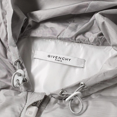 Shop Givenchy Double Construction Hooded Windbreaker In Grey