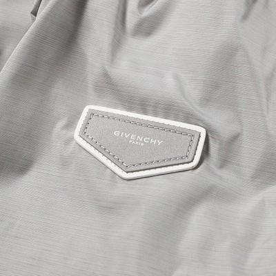 Shop Givenchy Double Construction Hooded Windbreaker In Grey