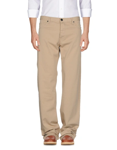 Shop Emporio Armani Casual Pants In Sand