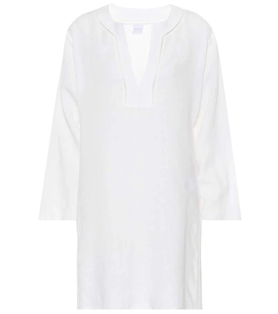 Shop Max Mara Maniero Linen Dress In White