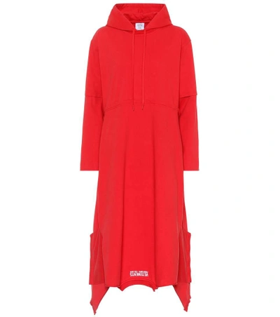 Shop Vetements Cotton Dress In Red