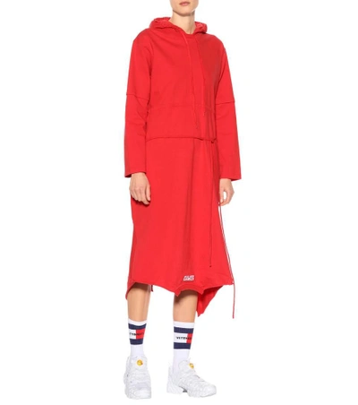 Shop Vetements Cotton Dress In Red