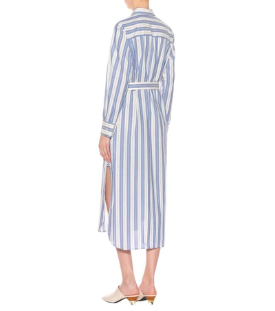 Shop Max Mara Folgore Striped Cotton Dress