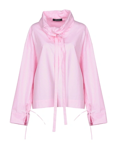 Shop Cedric Charlier Blouses In Pink