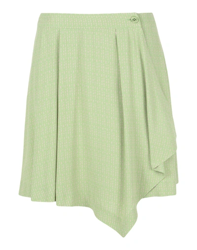 Shop Emporio Armani Woman Mini Skirt Green Size 10 Viscose