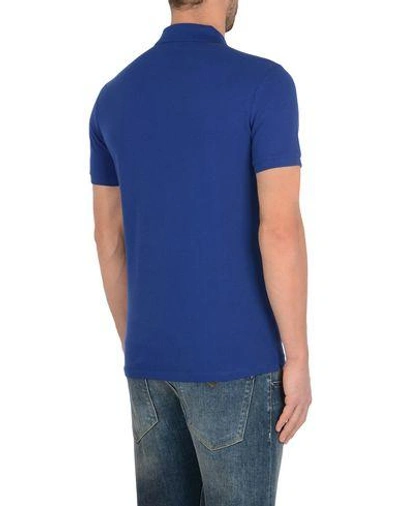 Shop Emporio Armani Polo Shirts In Blue