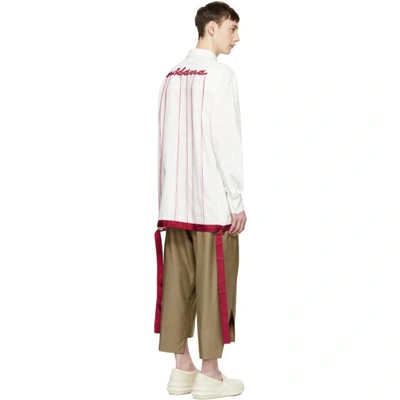 Shop D.gnak By Kang.d White Nidana Embroidered Oversized Shirt