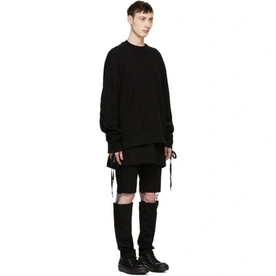 Shop D.gnak By Kang.d Black String Sleeve Sweatshirt
