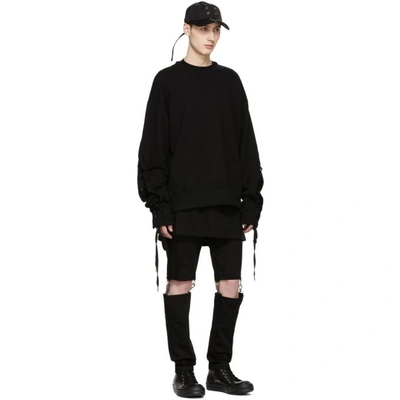 Shop D.gnak By Kang.d Black String Sleeve Sweatshirt