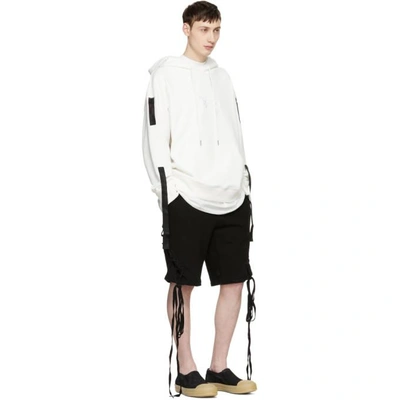 Shop D.gnak By Kang.d Ssense Exclusive White Three Tapes Hoodie In White_