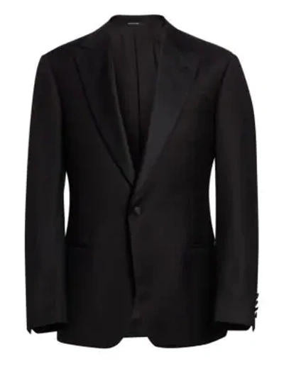 Shop Emporio Armani G-line Super Line Peak Tuxedo In Black