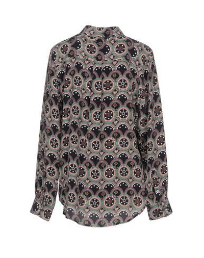 Shop Kate Moss Equipment Patterned Shirts & Blouses In Black