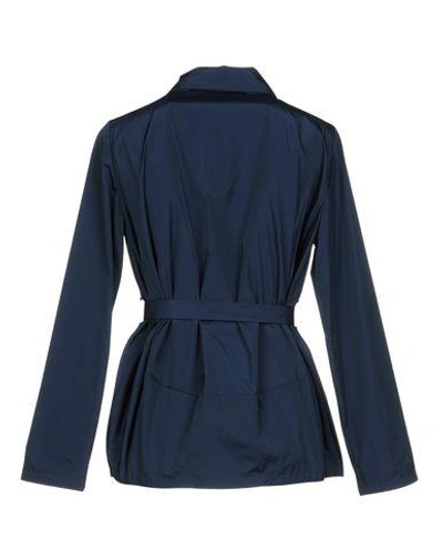 Shop Aspesi Belted Coats In Deep Jade