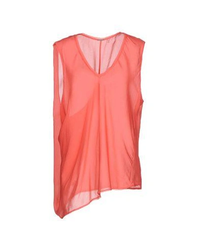 Shop Elie Tahari Silk Top In Coral