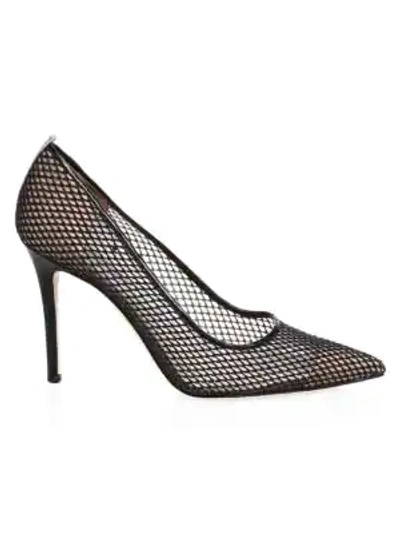 Shop Sjp By Sarah Jessica Parker Fawn Mesh Leather Pumps In Black