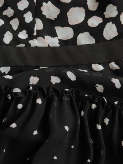 Shop Bcbgmaxazria Off-the-shoulder Ruffle Mini Dress In Black Multi