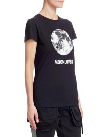 Shop Valentino Moonlover Printed T-shirt In Black