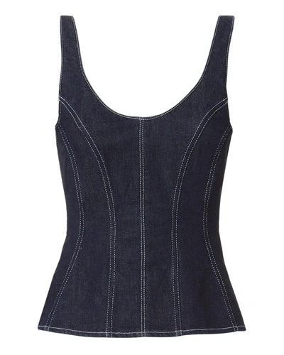 Shop Mugler Corset Denim Top