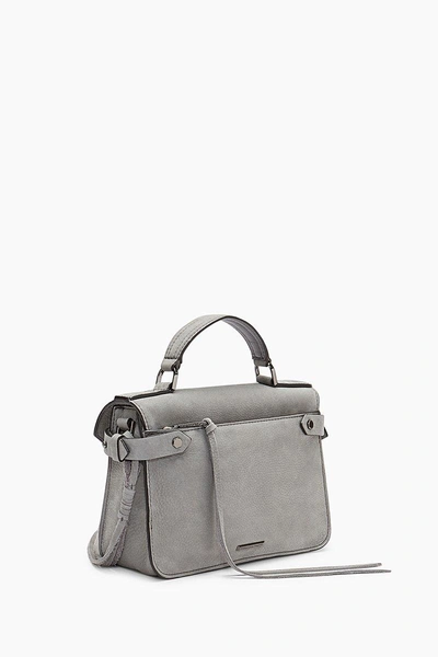 Shop Rebecca Minkoff Grey Denim Small Darren Messenger Bag |