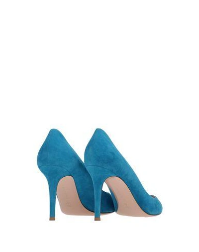 Shop Gianvito Rossi Pumps In Turquoise
