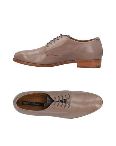 Shop Alberto Fermani Lace-up Shoes In Grey