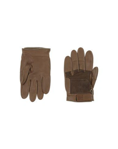 Shop Lanvin Gloves In Khaki