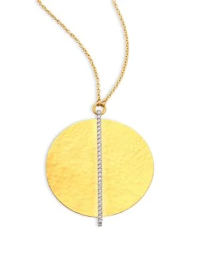 Shop Gurhan Lush Diamond Large 24k Yellow Gold Pendant Necklace