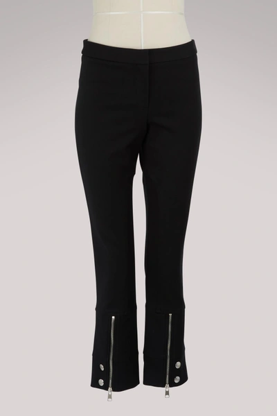 Shop Alexander Mcqueen Zipper Detail Pants In 1000 Black