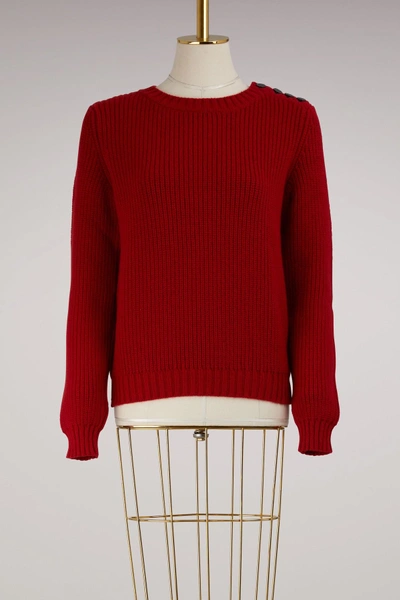 Shop Apc Wool And Cashmere Joelle Sweater In Rouge