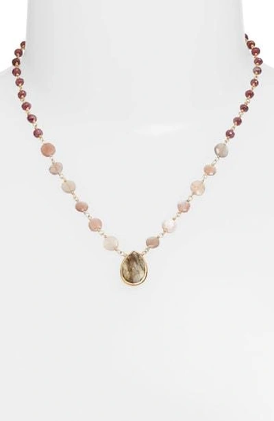 Shop Ela Rae Ara Collar Necklace In Opal/ Turquoise/ Labradorite