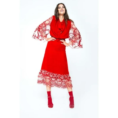 Shop Jiri Kalfar Red Velvet Dress