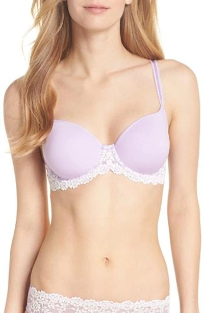 Shop Wacoal Embrace Lace Underwire Molded Cup Bra In Lavender