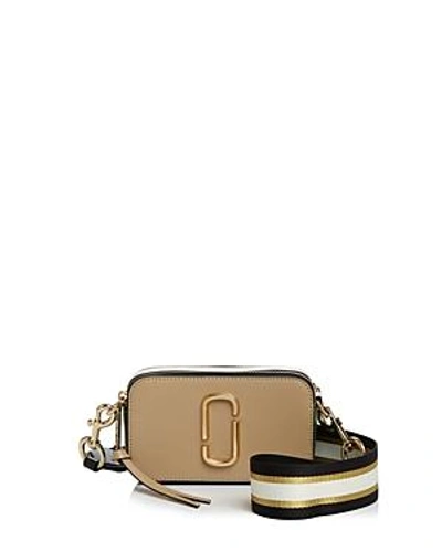 Shop Marc Jacobs Snapshot Leather Camera Bag In Sand Castle Nude/gold