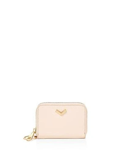 Shop Botkier Soho Zip Leather Card Case In Blossom/gold