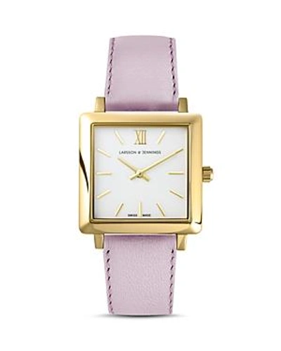 Shop Larsson & Jennings Norse Watch, 34mm X 34mm - 100% Exclusive In White/lavender