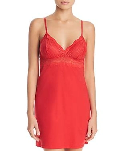 Shop Cosabella Dolce Babydoll Chemise In Poinsettia