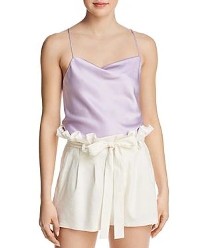 Shop Alice And Olivia Alice + Olivia Harmon Cowl-neck Camisole In Lilac