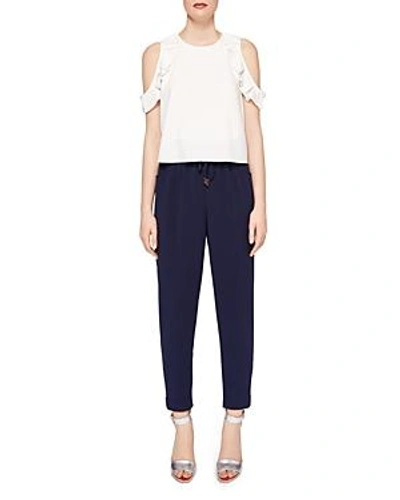 Shop Ted Baker Lulay Color-block Jumpsuit In Navy