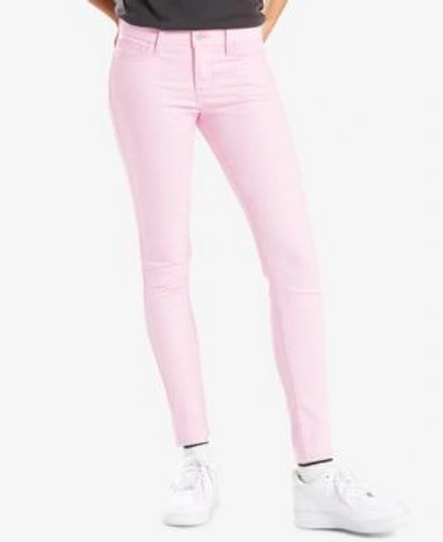 Shop Levi's 710 Super Skinny Colored Jeans In Light Lilac Sateen