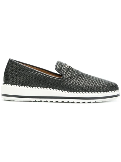 Shop Giuseppe Zanotti Tim Woven Loafers