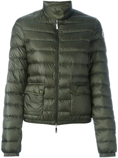 Shop Moncler 'lans' Padded Jacket - Green
