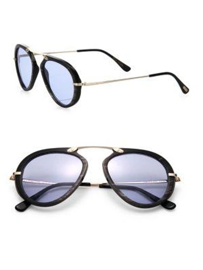 Tom Ford Private Collection Tom N.11 Pilot Optical Glasses In Brown Blue |  ModeSens