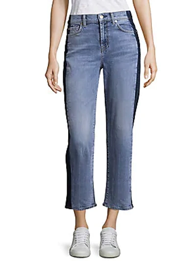 Shop 7 For All Mankind Kiki Cropped Straight Jeans In Gold Coast