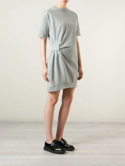 Shop Marc By Marc Jacobs Gathered Detail Sweatshirt Dress In Grey