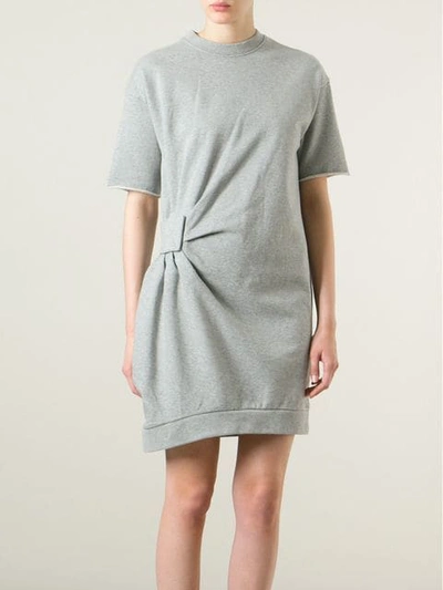 Shop Marc By Marc Jacobs Gathered Detail Sweatshirt Dress In Grey